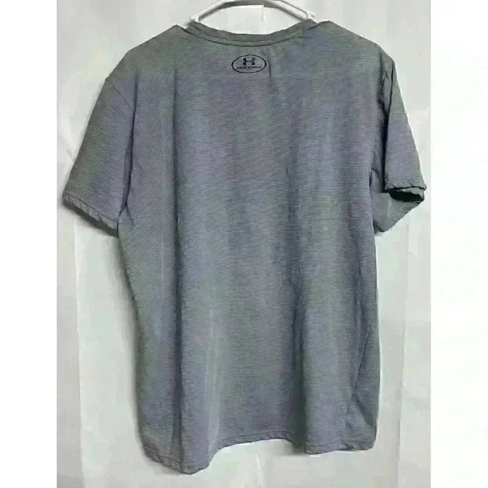Under‎ Armour Threadborne Shirt Mens XL Short Sleeve HeatGear Light Gray
